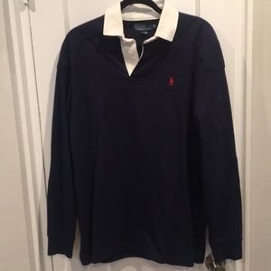 Polo Ralph Lauren Long Sleeve Rugby Shirt - Med.